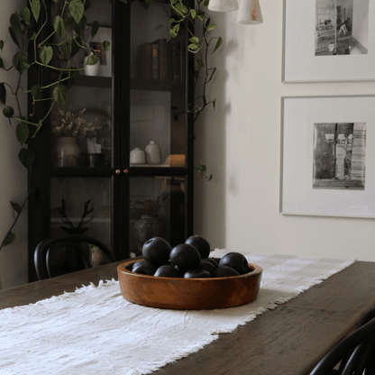 Low Wooden Table Bowl
